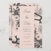 Charming Botanical Wedding Save The Date (Voorkant / Achterkant)