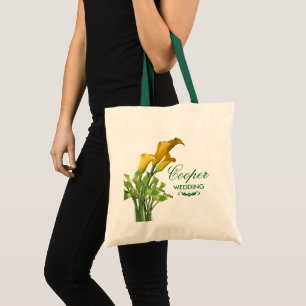 Charming Calla Lily Wedding Canvas tas