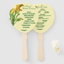 Charming Calla Lily Wedding Hand Fans Handwaaier