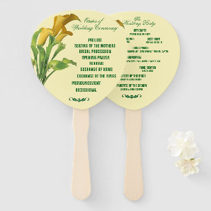 Charming Calla Lily Wedding Hand Fans Handwaaier
