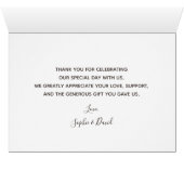 Charming Calligraphie Aquarelle Merci d'impact (Intérieur Horizontal (Bas))