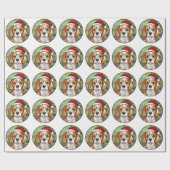 Charming Canine Cheer: Beagle thema Kerstmis Cadeaupapier (Vlak)