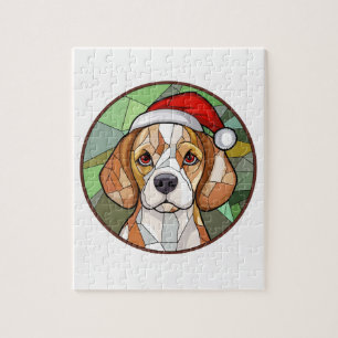 Charming Canine Cheer: Beagle thema Kerstmis Legpuzzel