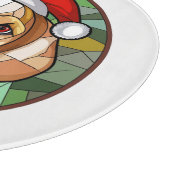 Charming Canine Cheer: Beagle thema Kerstmis Snijplank (Hoek)