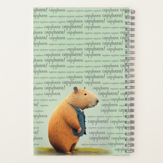 Charming Capybara Tweet Suit Carnet Spiral (Verso)