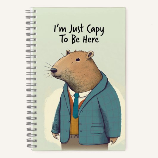 Charming Capybara Tweet Suit Carnet Spiral (Recto)