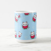 Charming Cartoon Chat Mug | Cadeau parfait pour en (Centre)