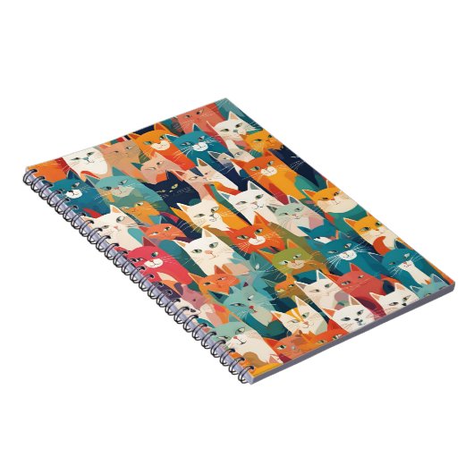 Charming Cat Collage Carnet - Design dynamique (Côté Droit)