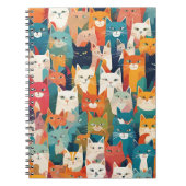Charming Cat Collage Carnet - Design dynamique (Devant)