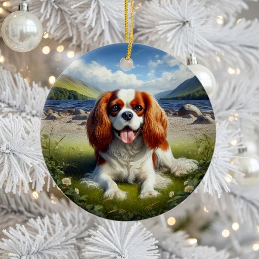 Charming Cavalier King Charles Spaniel Keepsake Keramisch Ornament