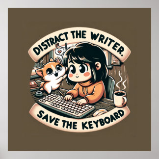 Charming Chaos: De grillige ellende van de schrijv Poster