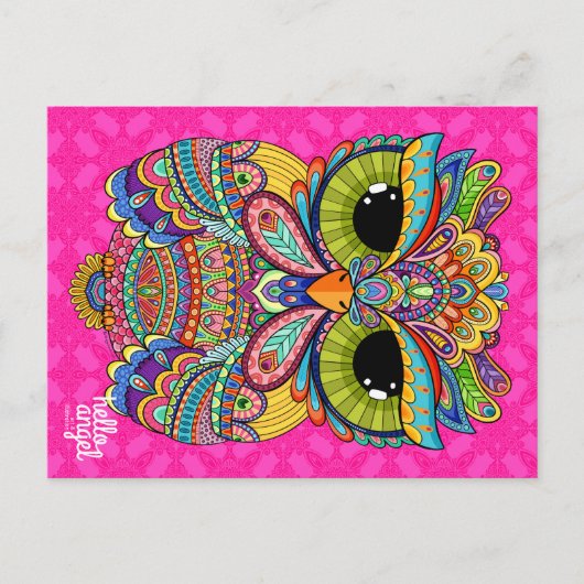 Charming Charlie Owl Briefkaart (Voorkant)