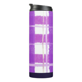 Charming Checks in Lilac and White Thermosbeker