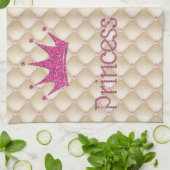 Charming Chic Pearls, Tiara, Princess, Glittery Theedoek (Gevouwen)