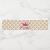 Charming Chic Pearls, Tiara, Princess, Glittery Waterfles Etiket (Enkel label)