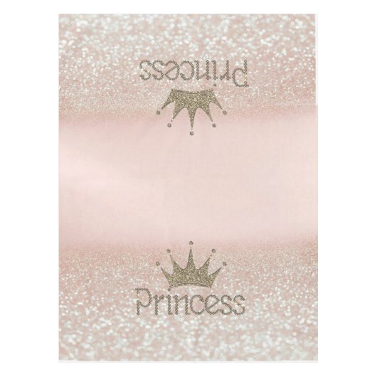 Charming Chic Tiara, prinses, Glitter Bokeh Tafelkleed (Voorkant)