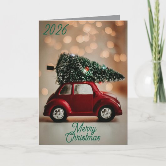 Charming Christmas Card Folded Holiday Design Kaart (Voorkant)