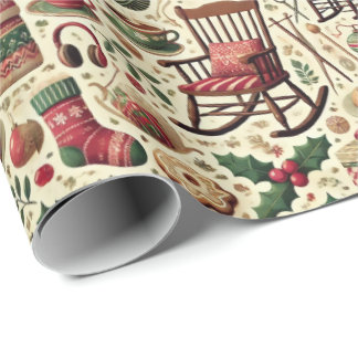 Charming Christmas Wrapping Paper for Grandmothers Cadeaupapier