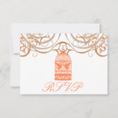 Charming Coral Birdcage Rsvp (Voorkant)