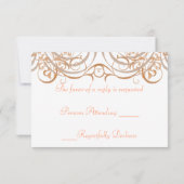 Charming Coral Birdcage Rsvp Invitation (Dos)