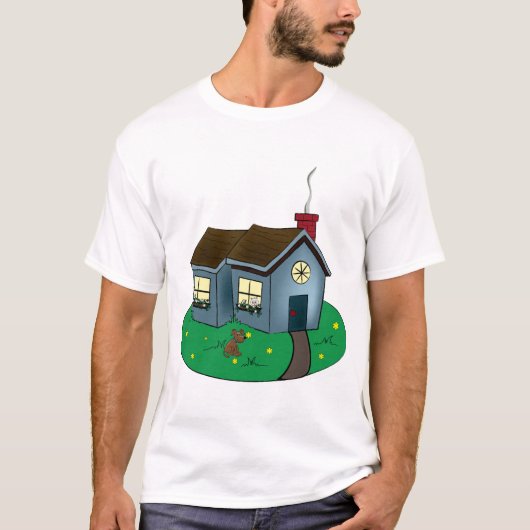 Charming Cottage Style House with Garden T-shirt (Voorkant)