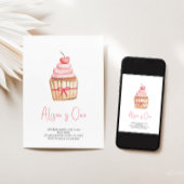 Charming Cupcake Anniversaire Invitation