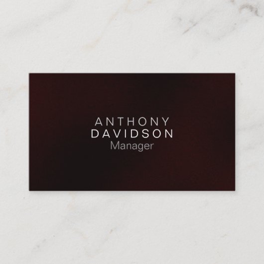 Charming Dark Red Carte de visite professionnel (Devant)