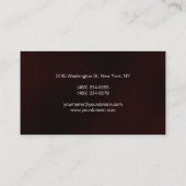 Charming Dark Red Carte de visite professionnel (Dos)