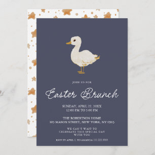 Charming Easter Brunch Invitation avec Canard