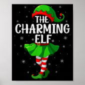 Charming Elf Christmas Girls Women Elf Squad Xmas Poster (Voorkant)