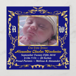 Charming en unieke aankondiging van de geboorte va