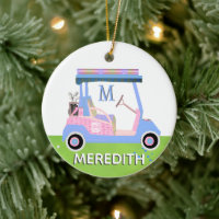 Charming Feminine Golf Cart Clubs Monogram