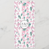 Charming Floral Rose Wisteria Menu (Dos)