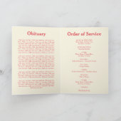 Charming Floral Sympathy Photo Funeral Programme (Intérieur)