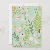 Charming Floral Tea Party Bridal Douche Invitation (Dos)