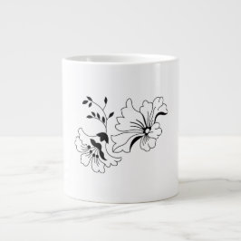 Charming Flower Pattern Artistic Coffee Mug Extra Grote Beker