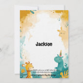 Charming Forest Animal 1er anniversaire Invitation (Dos)