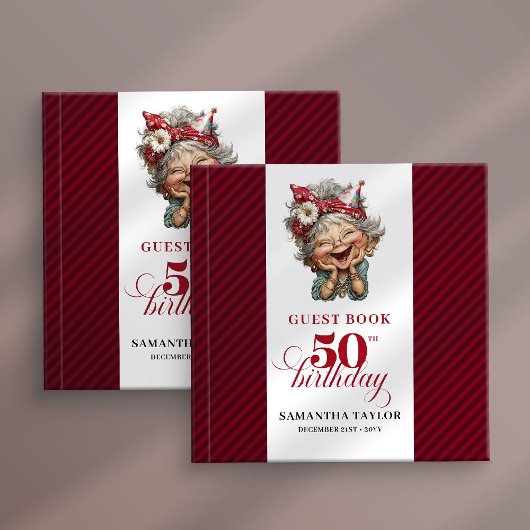 Charming Funny Lady 50th Birthday Quirky Humor  Gastenboek