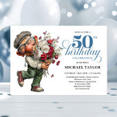 Charming Funny Man 50th Birthday Quirky Humor Kaart