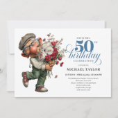 Charming Funny Man 50th Birthday Quirky Humor Kaart (Voorkant)