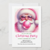 Charming Funny Santa Sunglasses Christmas Invites Kaart (Voorkant)