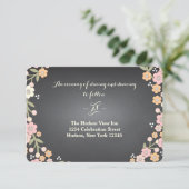 Charming Garden Floral Wreath II Wedding Reception Informatiekaartje (Staand voorkant)