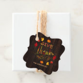 Charming Geeft Bedankt Thanksgiving hout Bedankjes Labels (In situ)