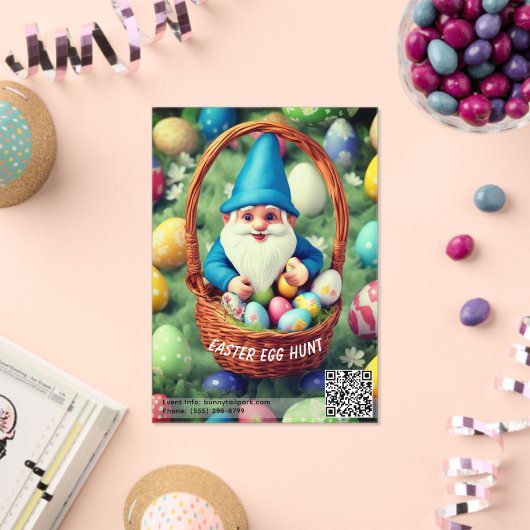 Charming Gnome & Basket Easter Egg Hunt Acryl Uitnodigingen (Insitu (Viering))
