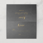 Charming Gold Foil Black Wedding (Buitenkant ongevouwen)