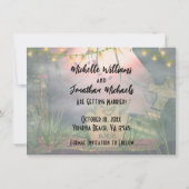 Charming Graveyard met Lights Halloween Wedding Save The Date (Achterkant)