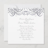 Charming Gray Birdcage Weddenschap Kaart (Achterkant)