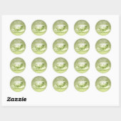 Charming Green Teacup Stickers (Feuille)