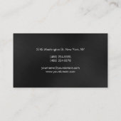 Charming Grey Arrière - plan Chic Carte de visite (Dos)