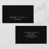 Charming Grey Black Consultant Carte de visite (Devant / Derrière)